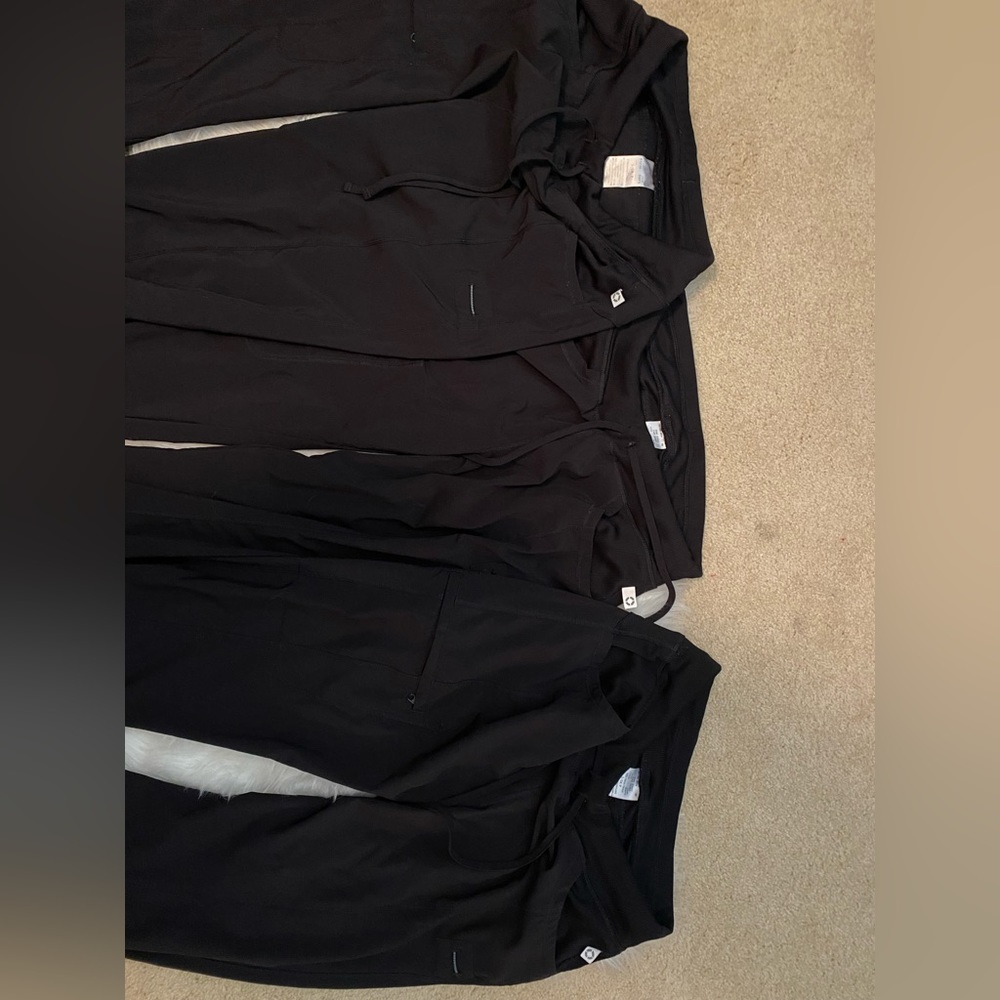 set of 3 scrub pants same style and size for all 3